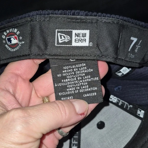 New Era MLB New York Yankees Letterman Pin 59FIFTY Fitted Hat - Navy..7 1/4 - Picture 4 of 5